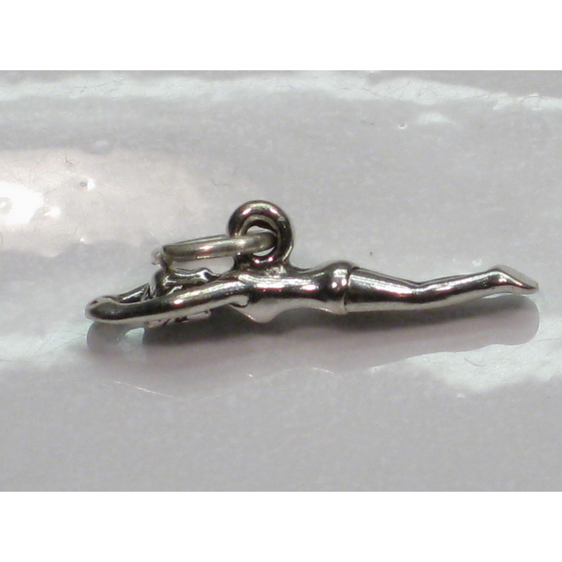 Women's Sterling Silver Swimmer Charm, Gift for Her