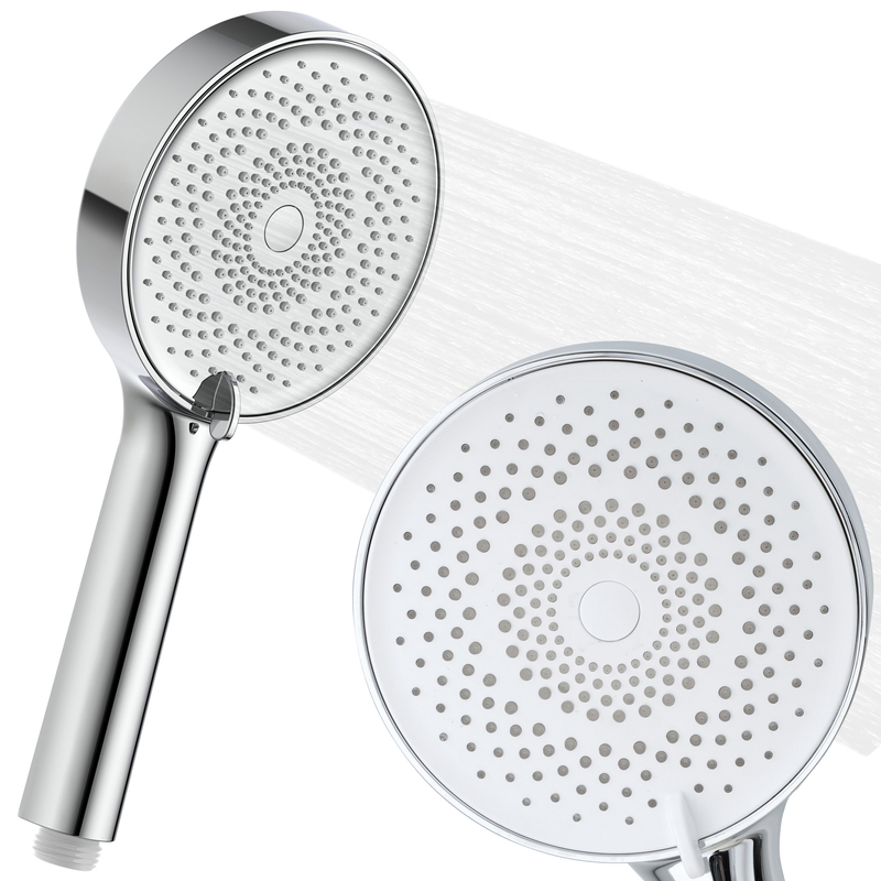 Image of Recommended! 3-function Shower Head, Chrome With White Front