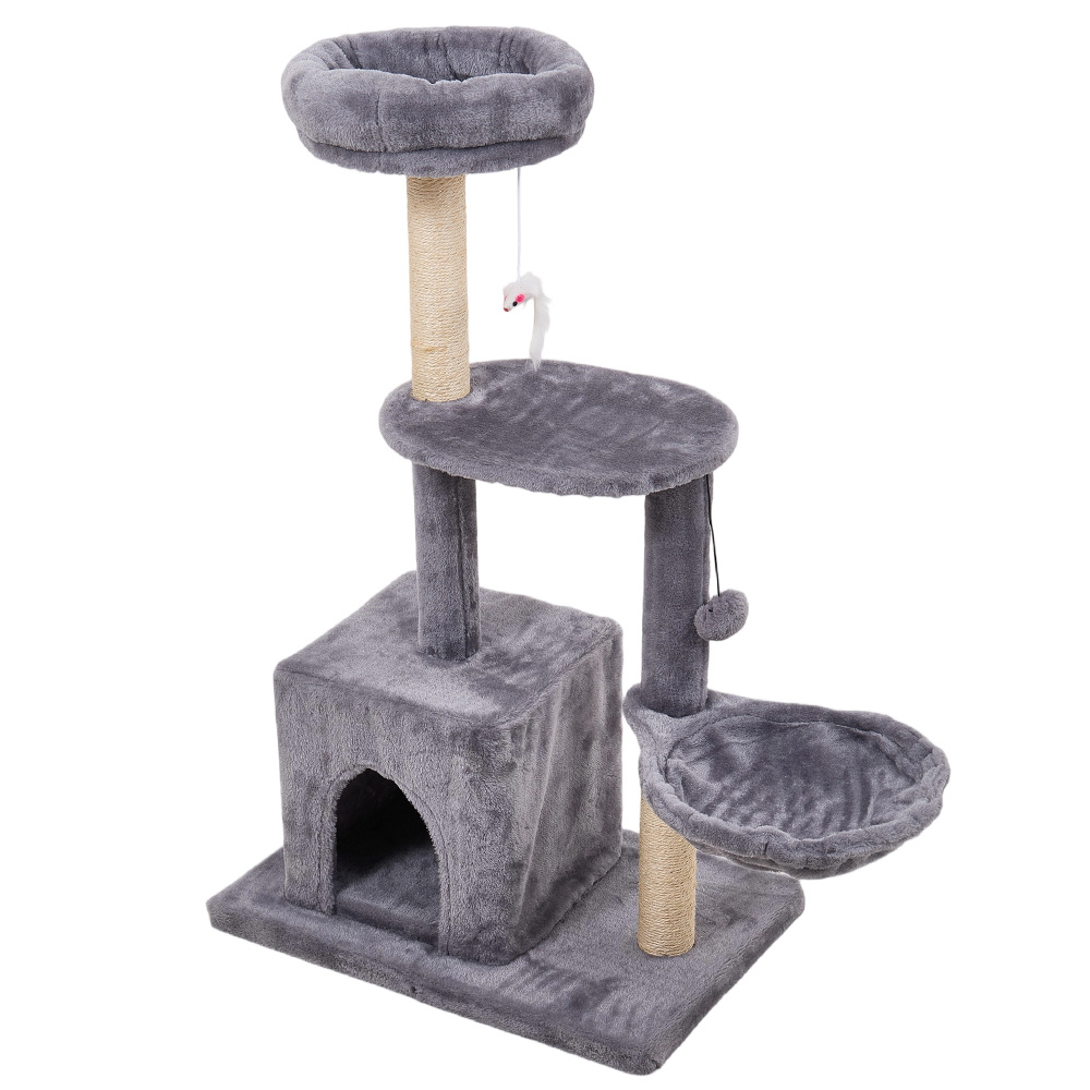 Multi-Level Cat Climbing Tower with Scratch Area