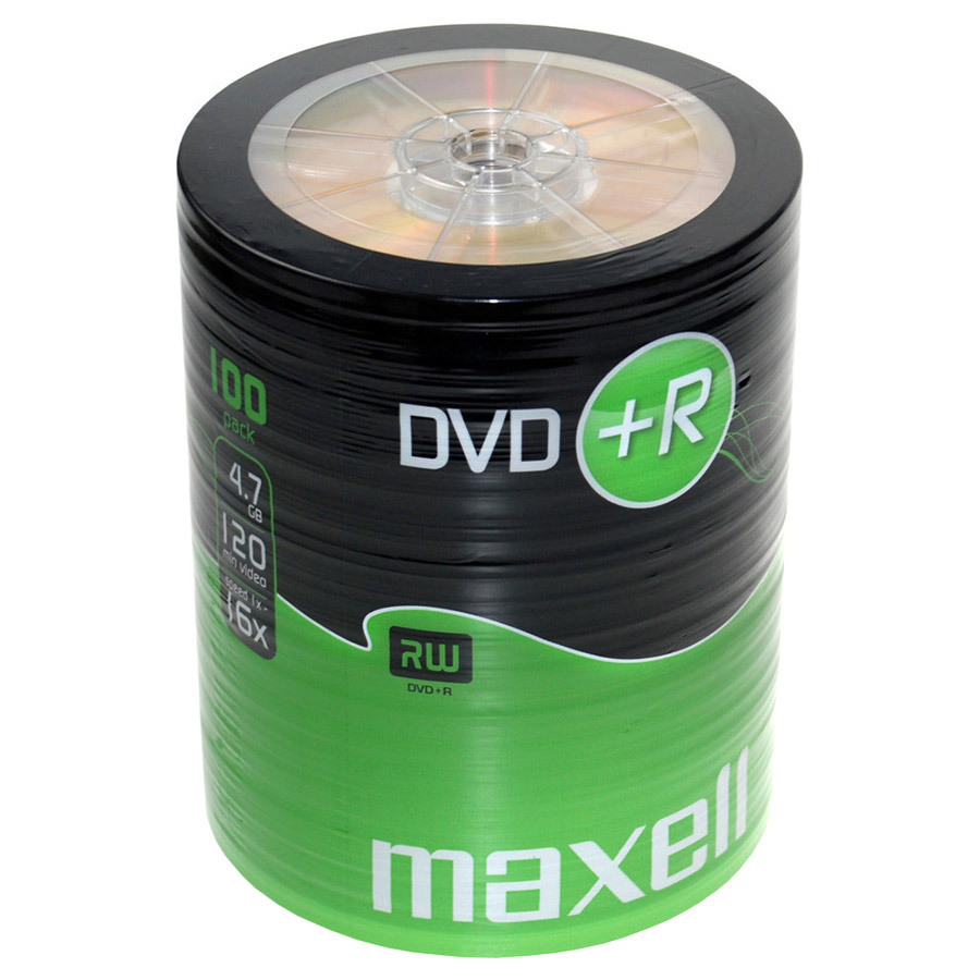 TEMU Maxell 100 DVD+R 4.7GB 16X 120 Min. Comprimere - 275737