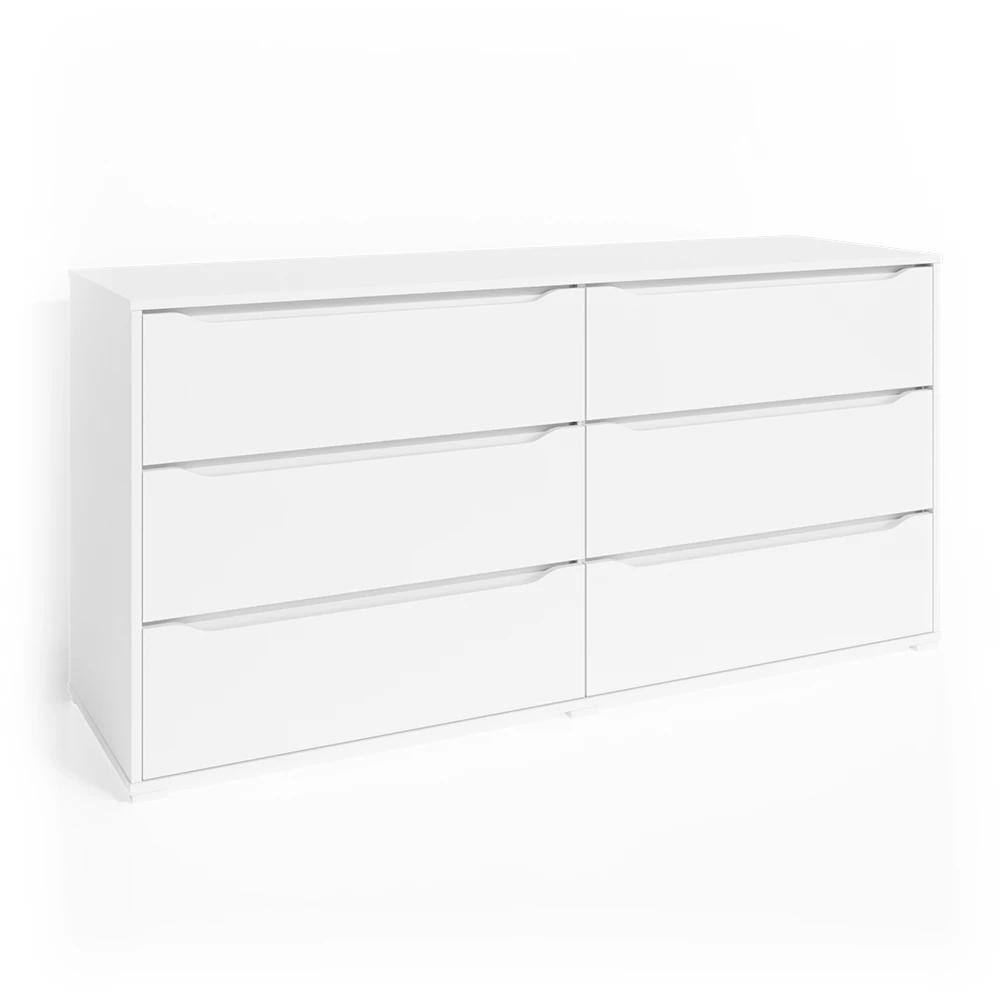White Dresser Sideboard, 48 X 77.6 Cm, Chest Of Drawers Cabinet For Bedroom, Particle Board, 16 Mm