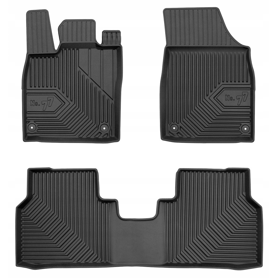 TEMU Rubber Floor Mats For Model 2021- Suv, 3 Pieces, Black, Tpe