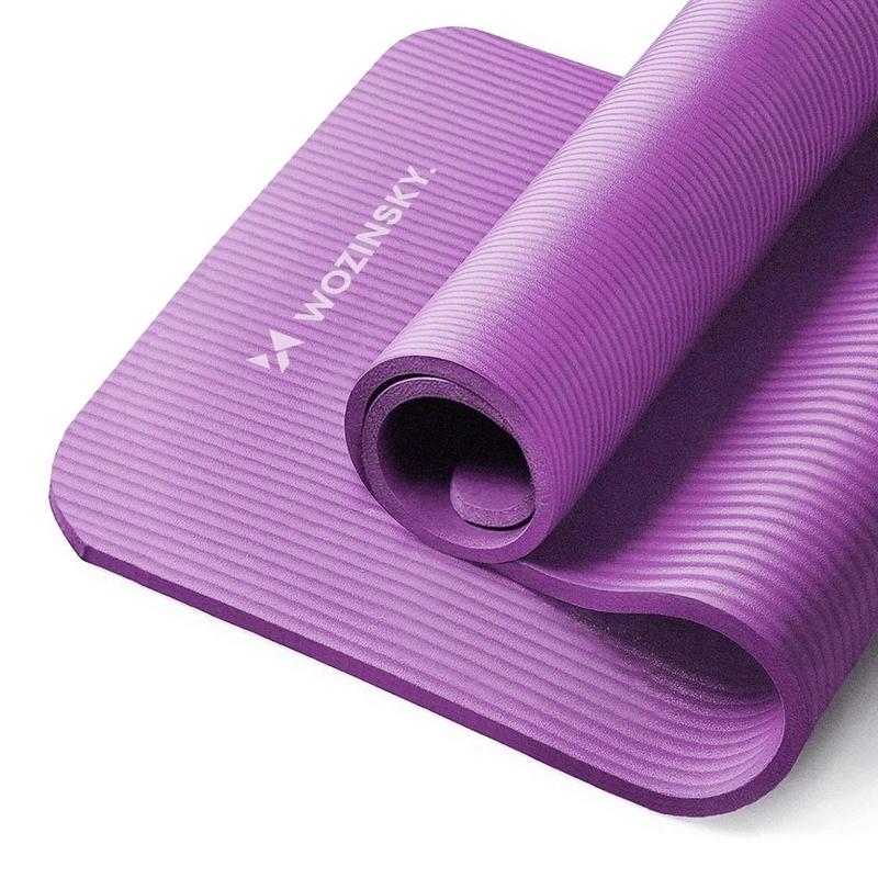 TEMU Tapis d'exercice Wozinsky WNSP-15F 183 X 61 X 1,5 cm Épais Tapis de gymnastique pour yoga et fitness - Violet