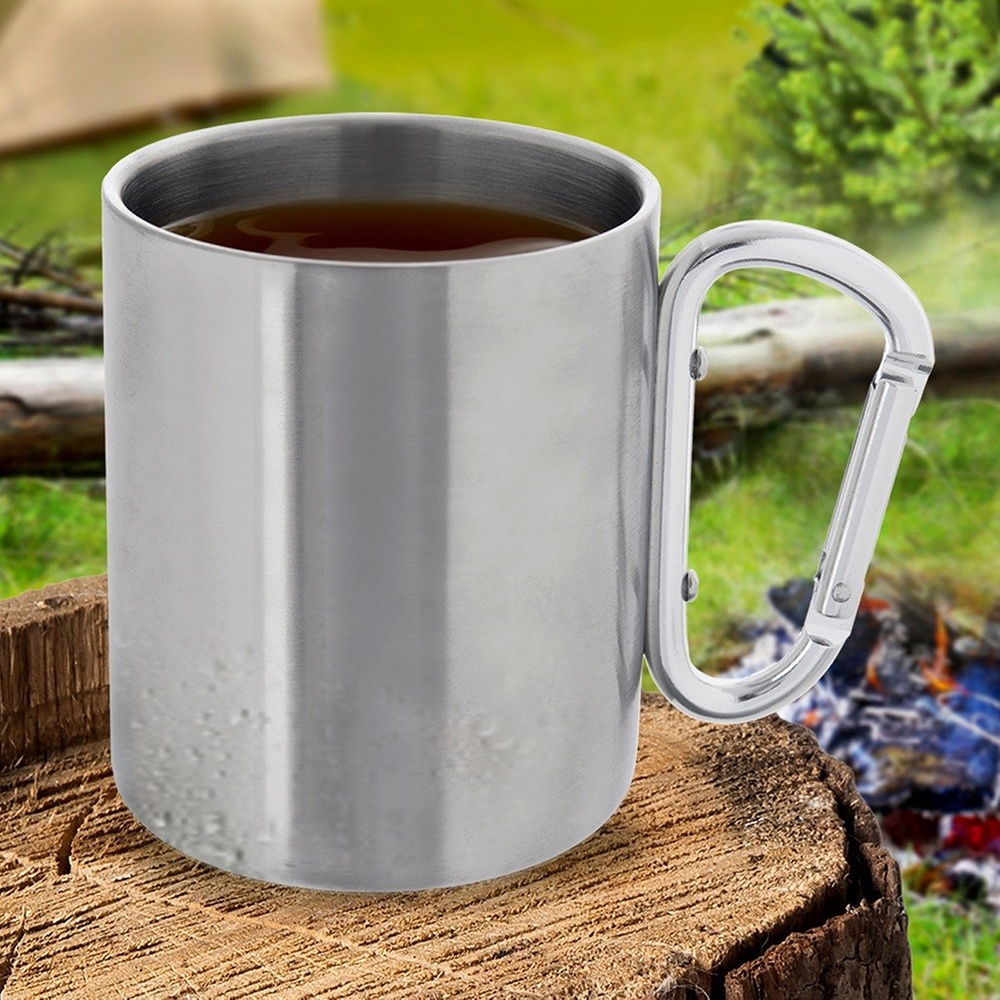 Image of Stainless Steel Mug With Carabiner 350 Ml