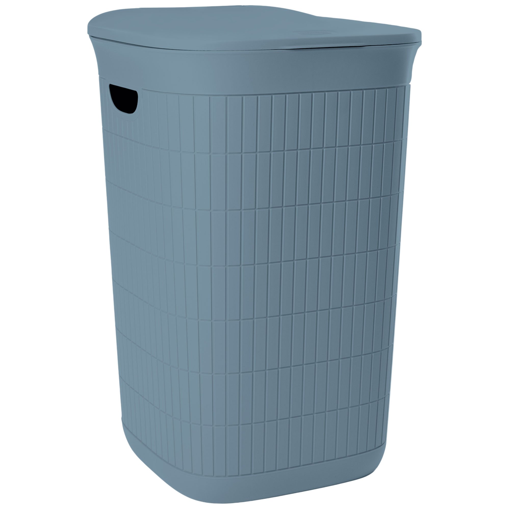 Image of Laundry Basket 50 Liter Smoke Blue With Lid, Laundry Collector With Holes 38x36x54cm, , Laundry Sorter, Household Basket, Plastic Laundry Chest, Laundry Bin, Laundry Bag