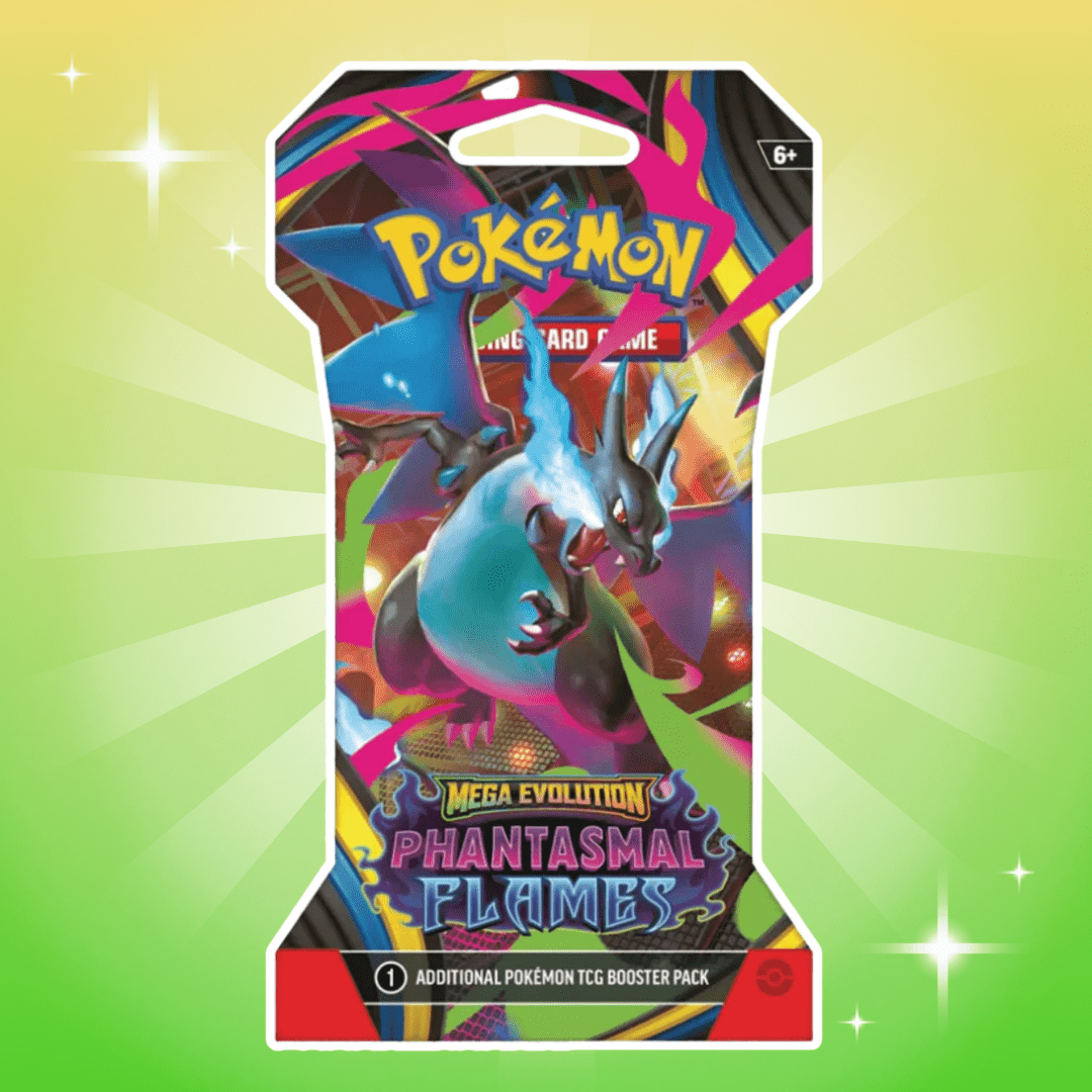 1x Pokémon Flames Sleeved Booster English – 10 Random Cards Per Pack