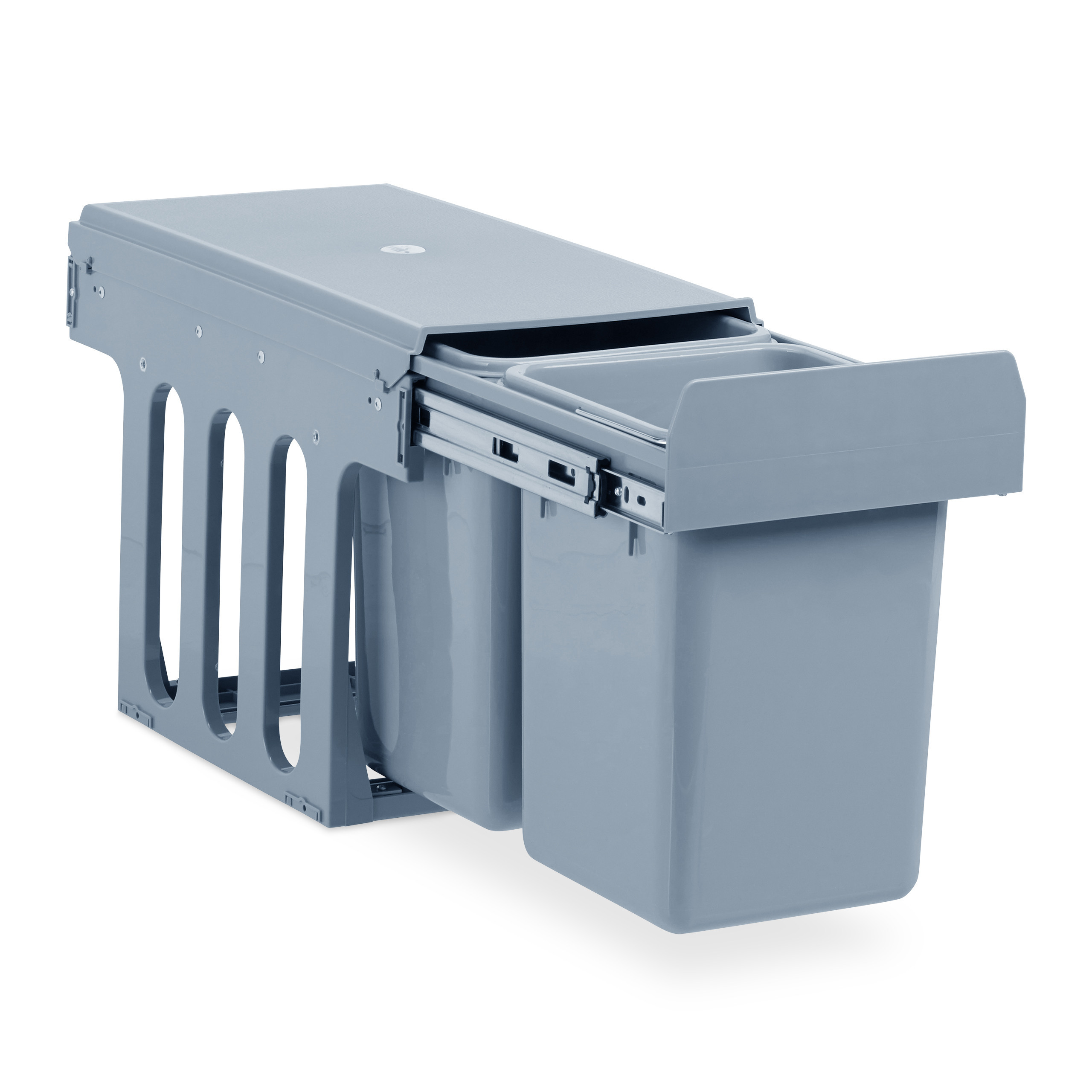Built-in Trash Can In Gray - (w)25 X (h)35.5 X (d)47 Cm