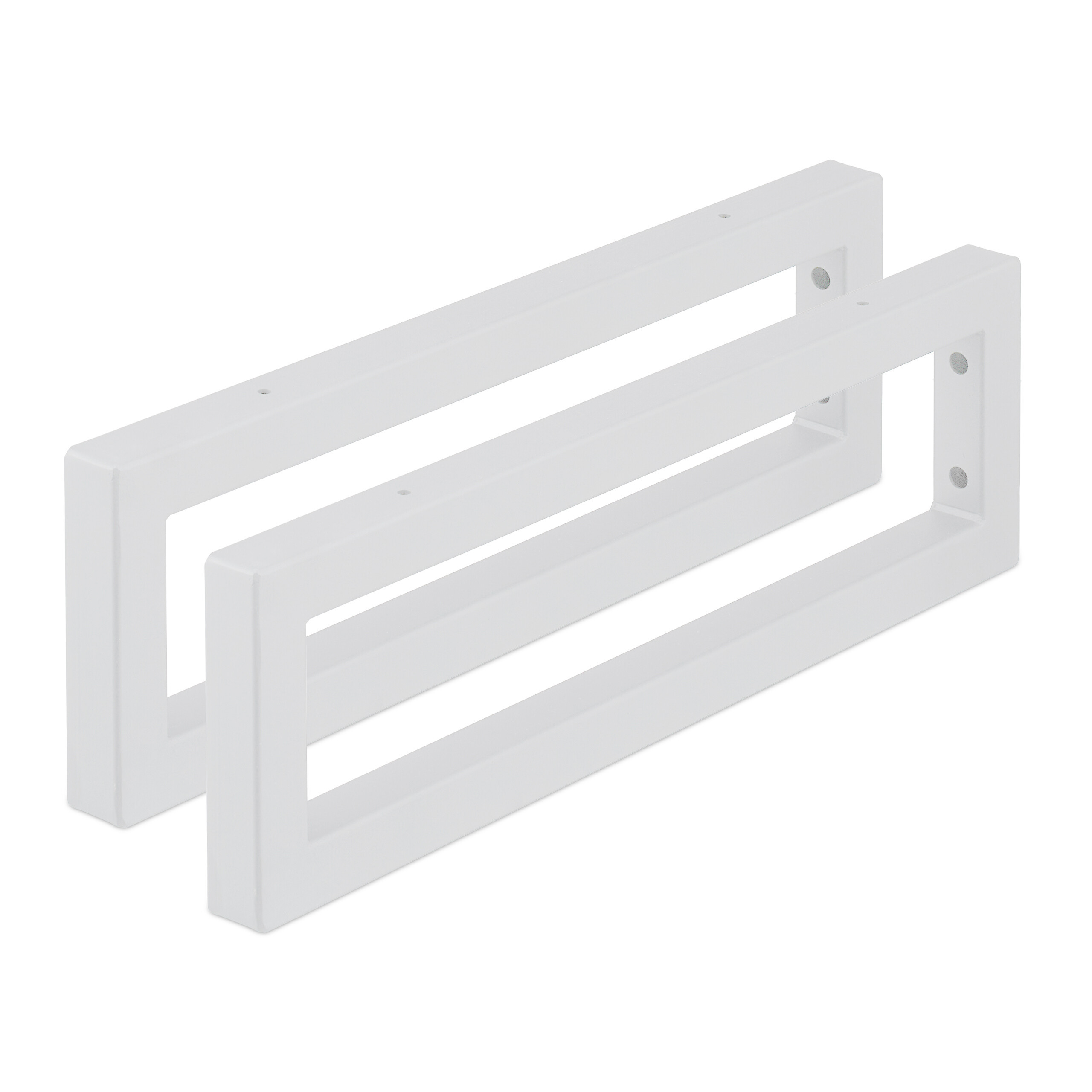 2 Brackets In White - 50 Cm