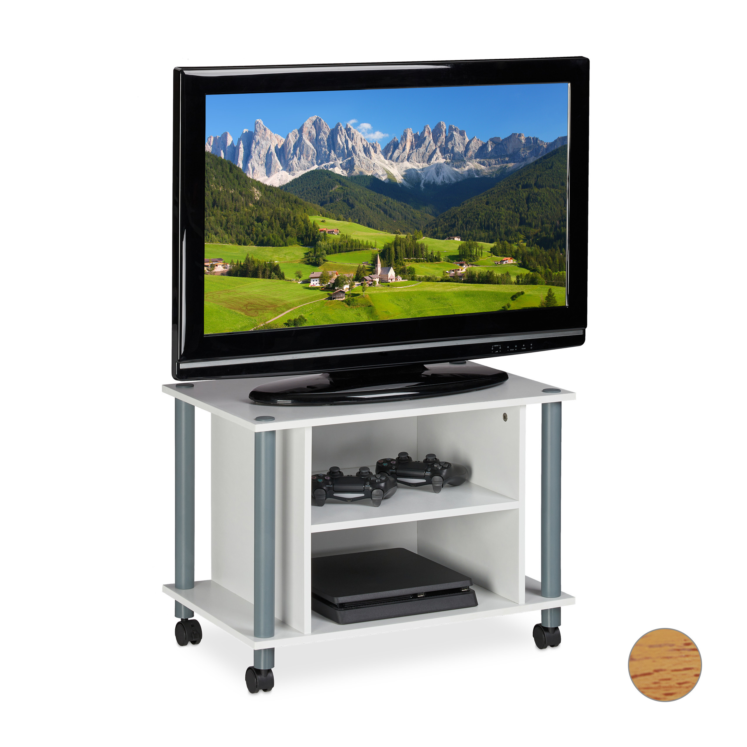 Tv Table In White - (w)60 X (h)45 X (d)40 Cm