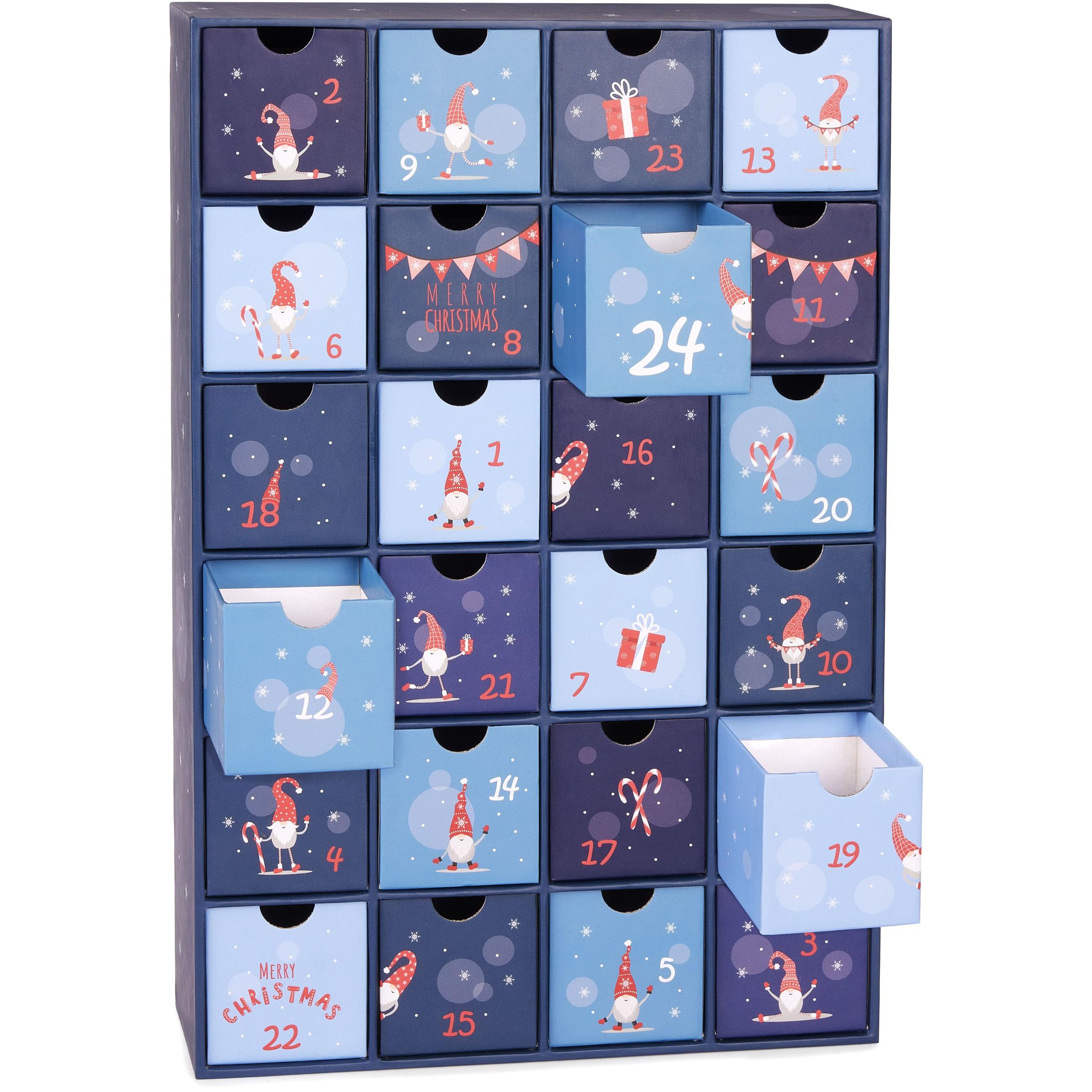 Image of Brubaker Fillable Advent Calendar - Blue Elf Gnomes