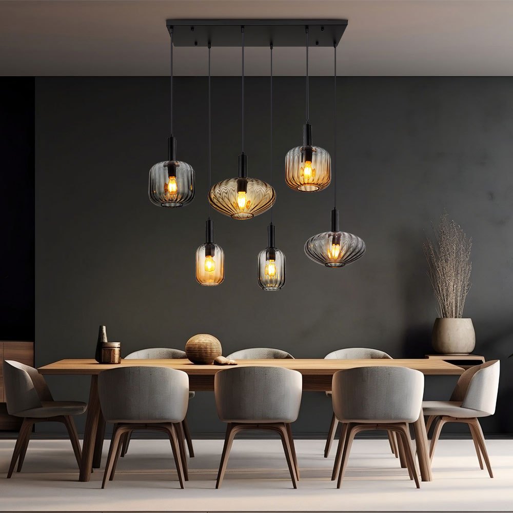 Image of Pendant Lamp Hanging Lamp Dining Room Lamp 6-flame Glass Ceiling Lamp Design Lamp