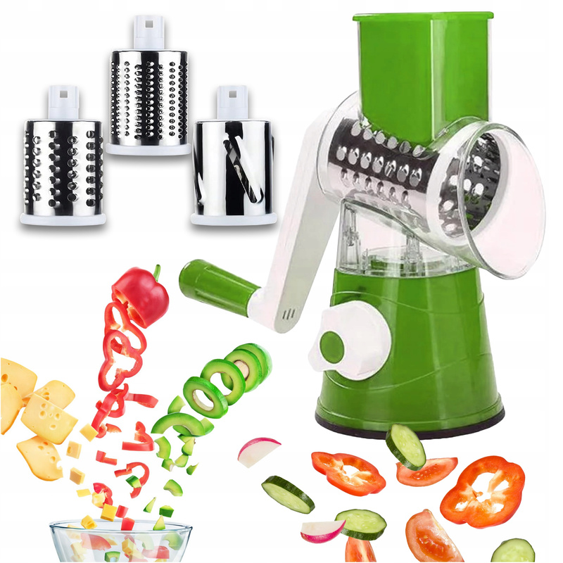 TEMU Grater Machine For Grating Potatoes, Cheese, Vegetables Manual Grater, Set With 3 Interchangeable Inserts Fine Grater, Coarse Grater, , Made Of
