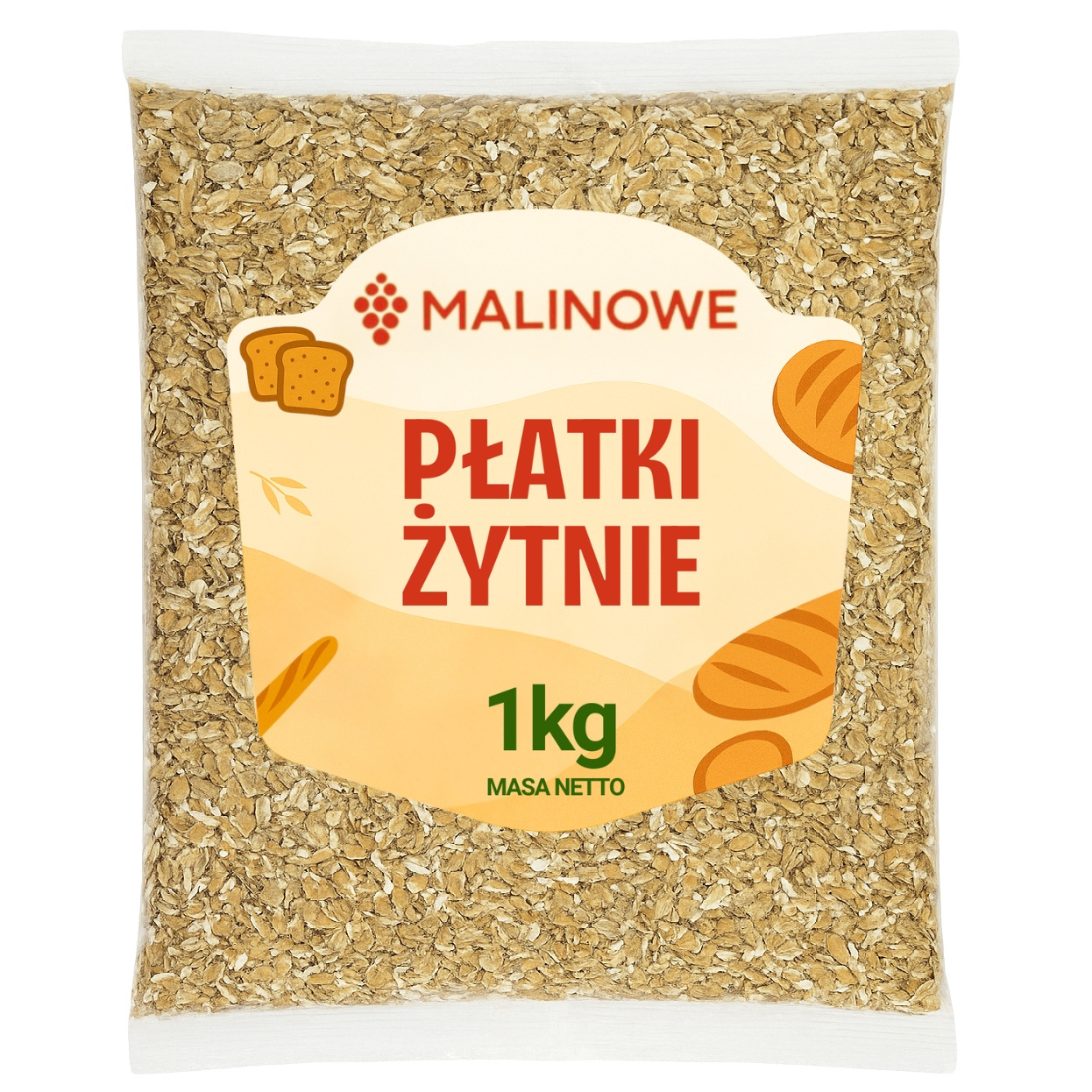 Rye Flakes 1kg Natural Tasty