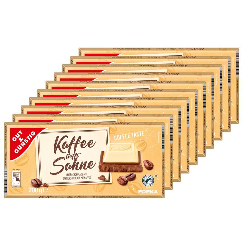 Image of 10-pack Gut&günstig Chocolate Coffee Cream, 200g