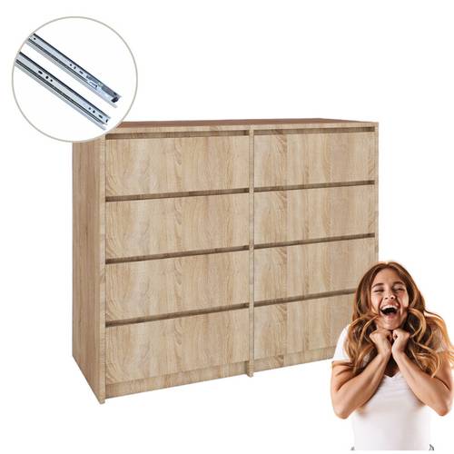 изображение предмета 8-комнатный комод из дуба сонома, 120x98.2x43 см