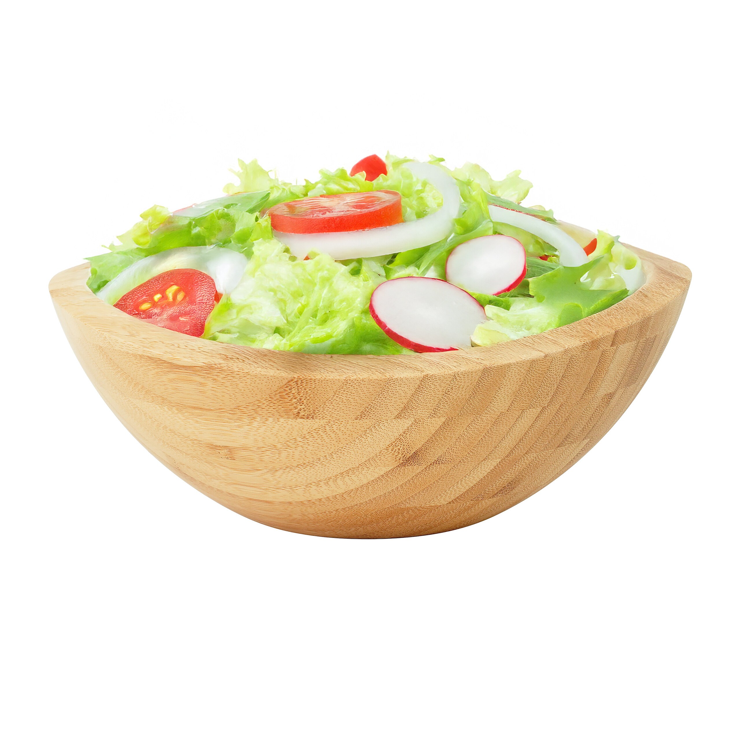 Salad Bowl In Natural - (w)25 X (h)10 X (d)23 Cm
