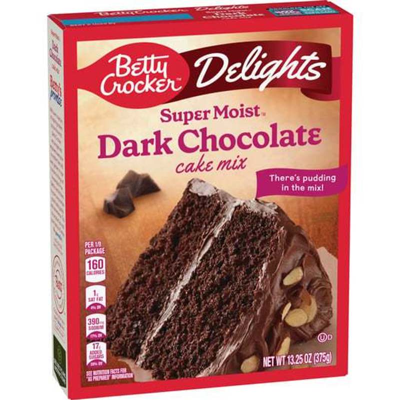 Image of Betty Crocker Super Moist Dark Chocolate Cake Mix 375g