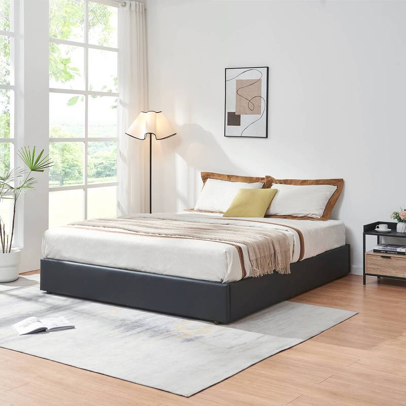 Upholstered Bed With Storage Drawer