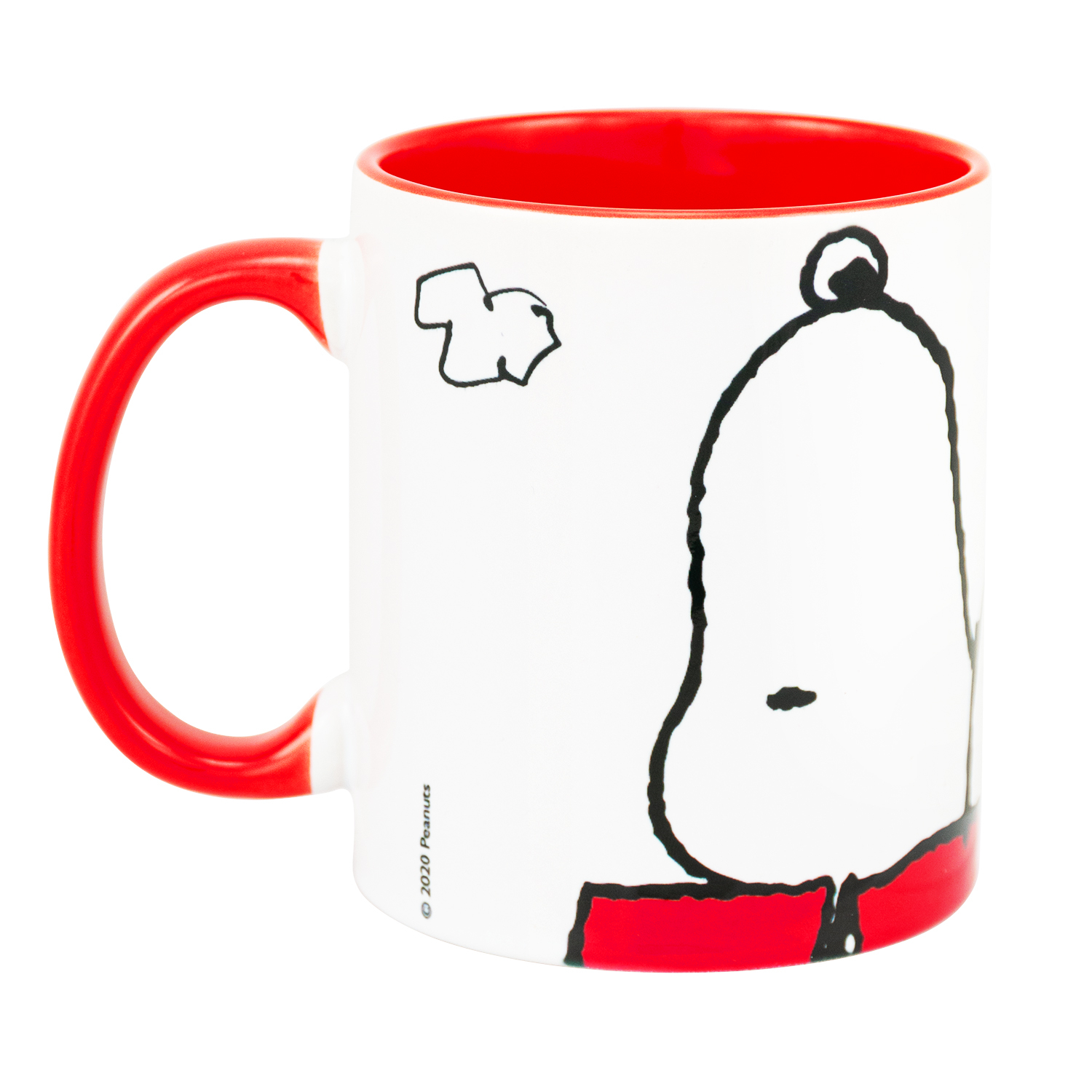 Image of "" Coffee Mug - White/red Ceramic Coffee Cup, 320 Ml