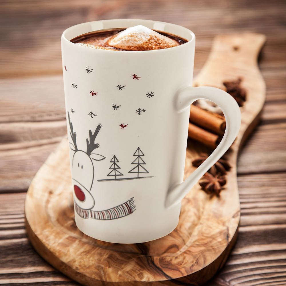 TEMU Porcelain Reindeer Mug 430 Ml