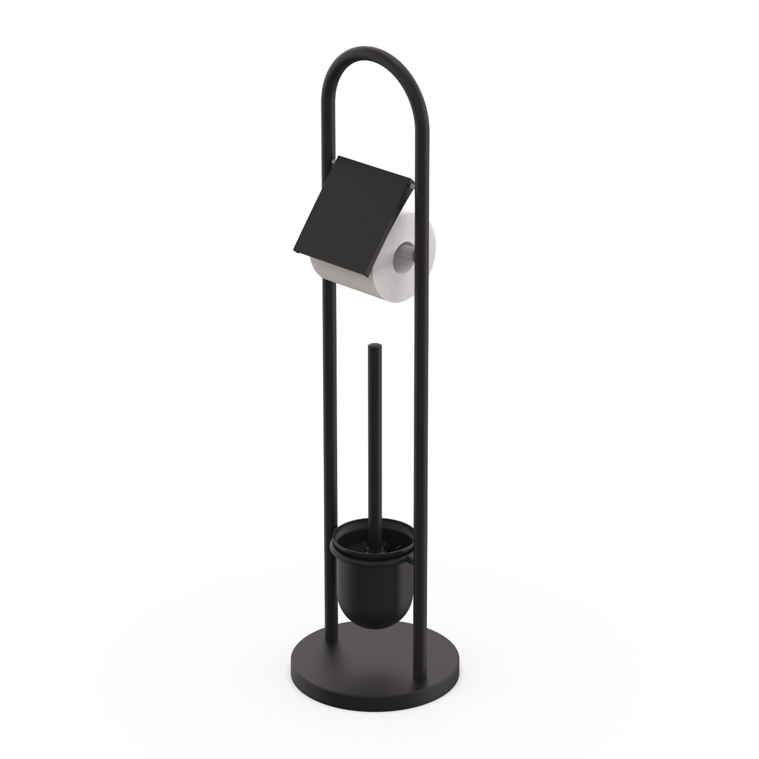 Black Toilet Set - (h)79 X Ø 22 Cm