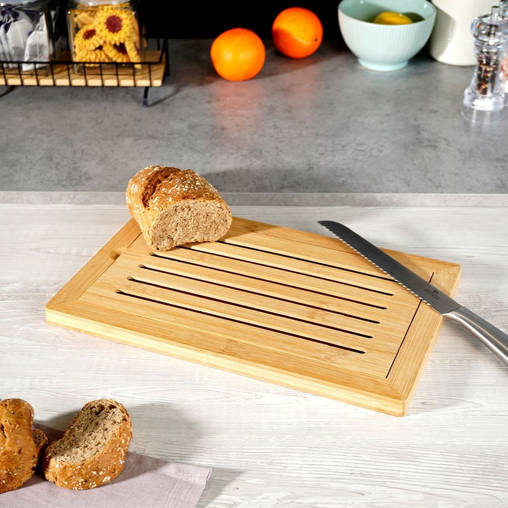 TEMU Wooden Bread Cutting Board 38x24 Cm