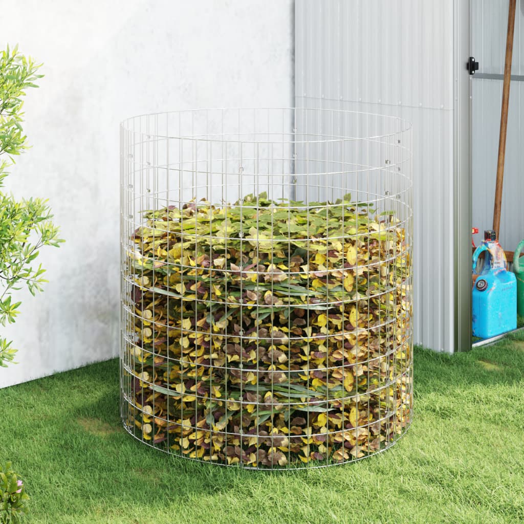 Vidaxl Garden Composter - Galvanized Steel Compost Bin, Multiple Sizes