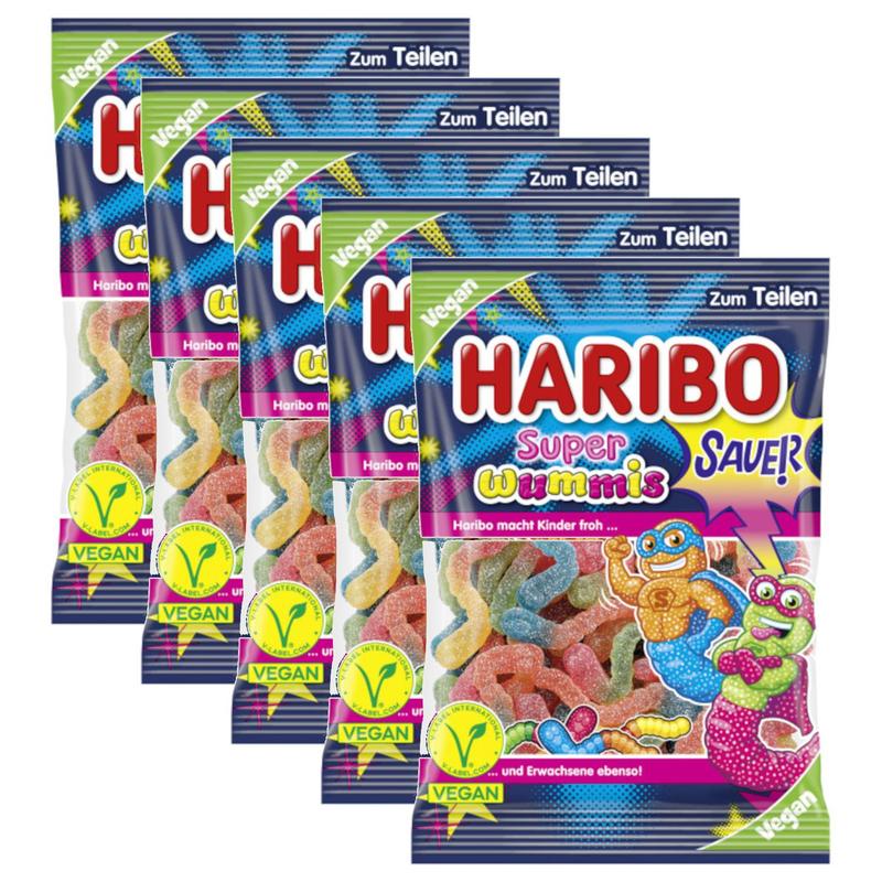 Image of 5 Packs Of Haribo Super Wummis 175g (5x175g)