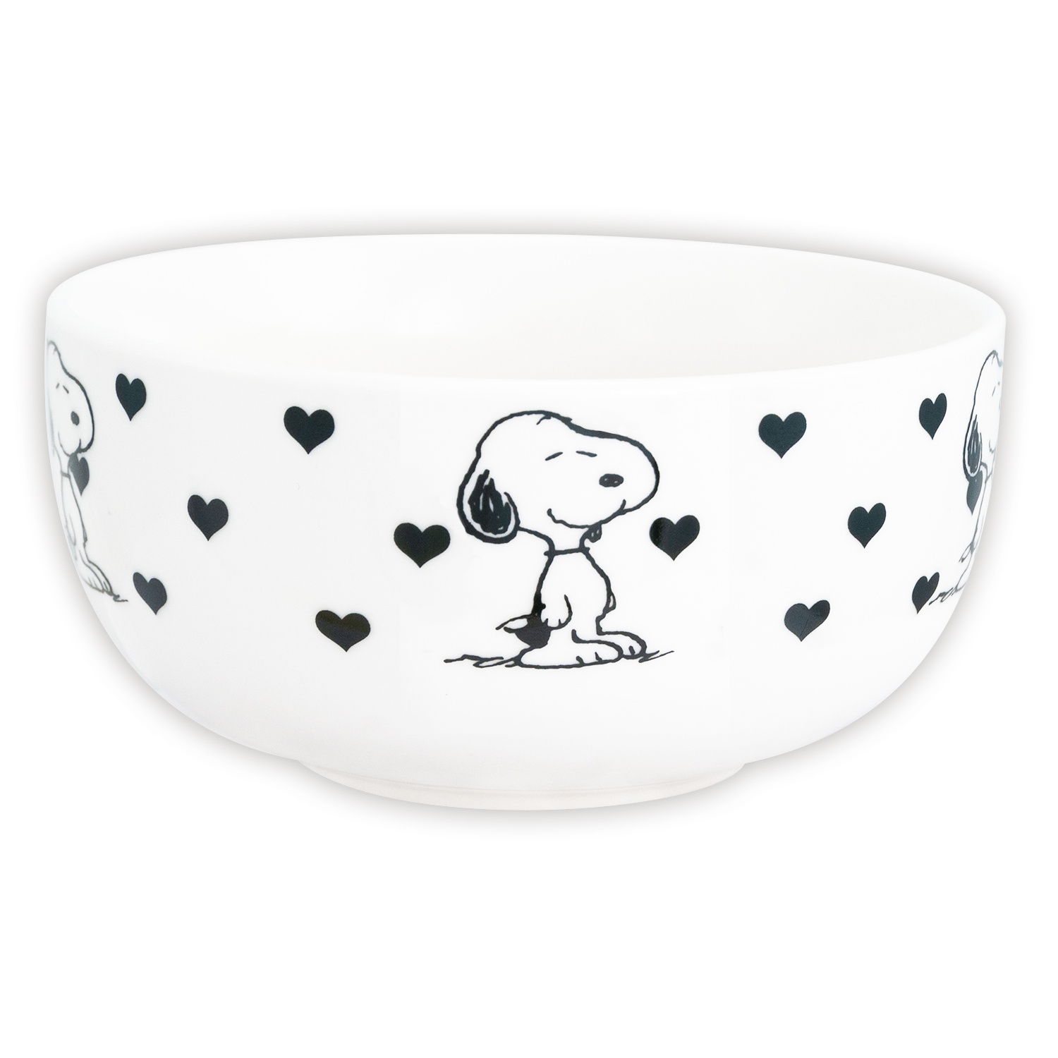 The Snoopy Bowl – Heart-shaped Bowl, White Ceramic, 400 Ml