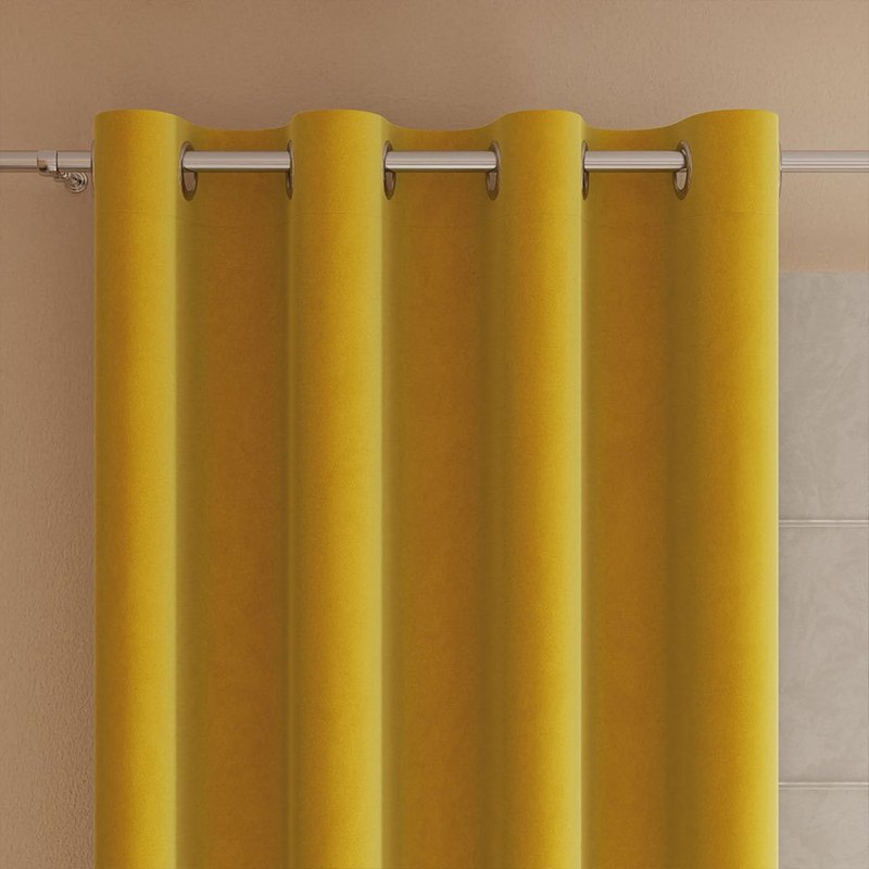 Image of - Ready Curtain On Rails - 140x240 Cm - Yellow