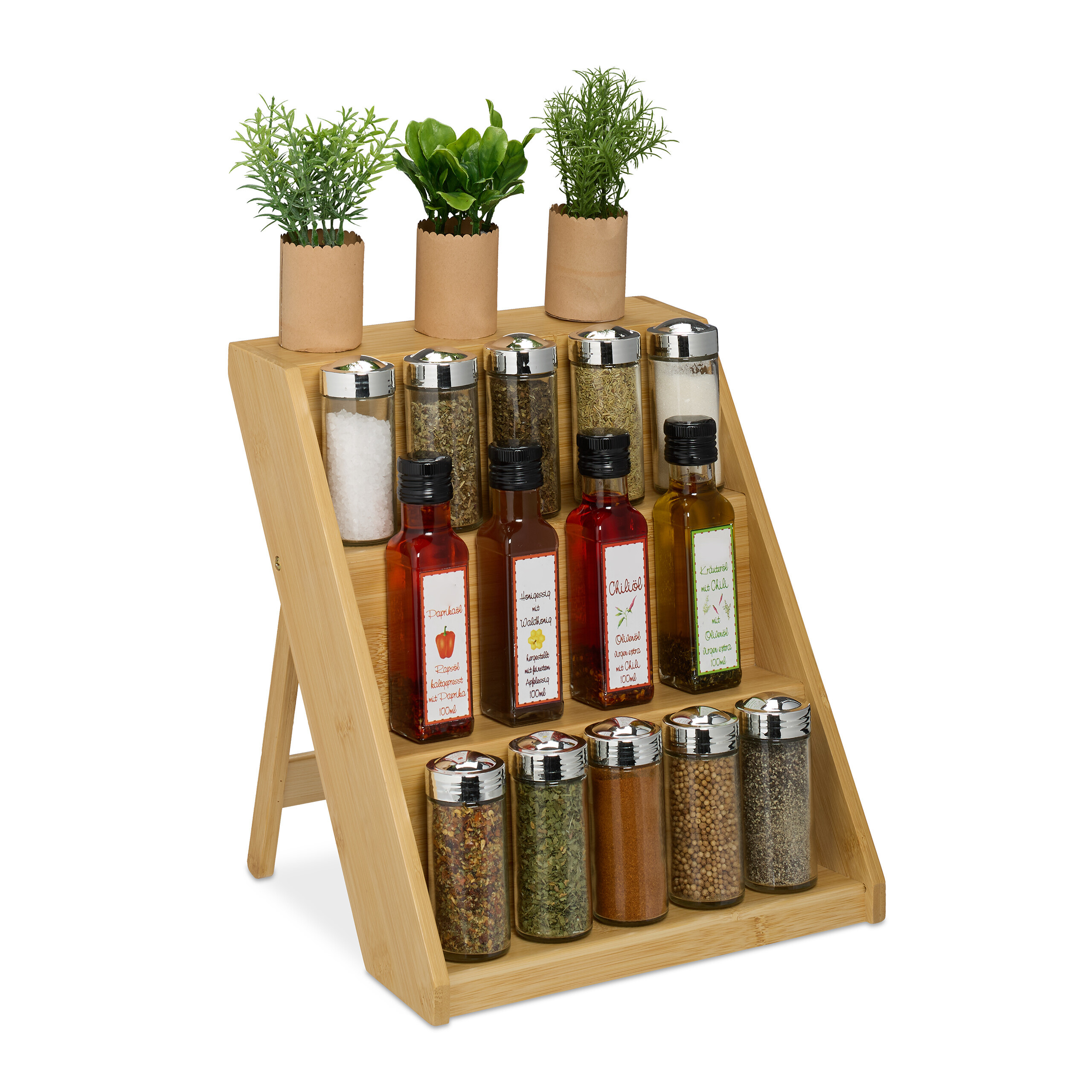 Spice Rack In Natural - (w)30 X (h) X (d)