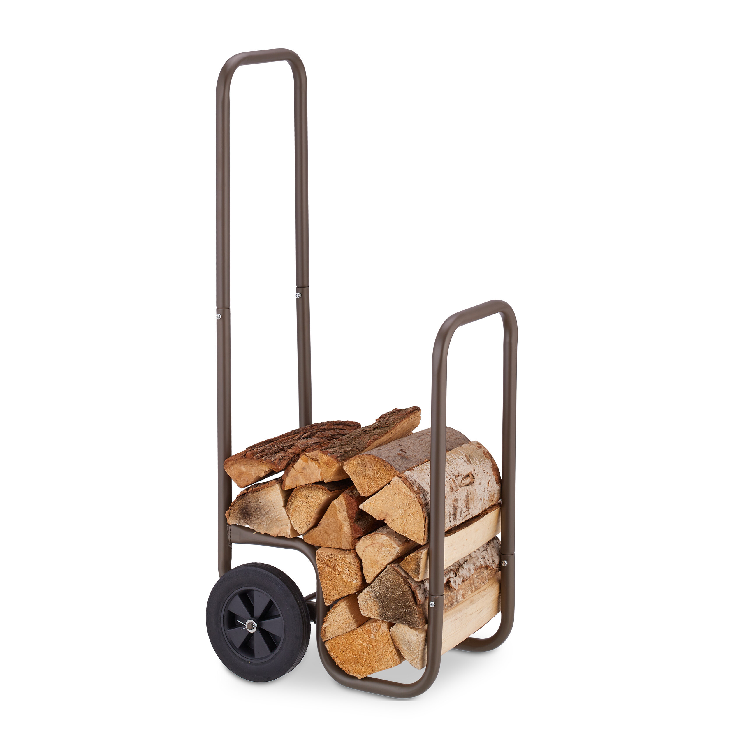 TEMU Firewood Cart In Brown - (l)41 X (w)109.5 X (h)
