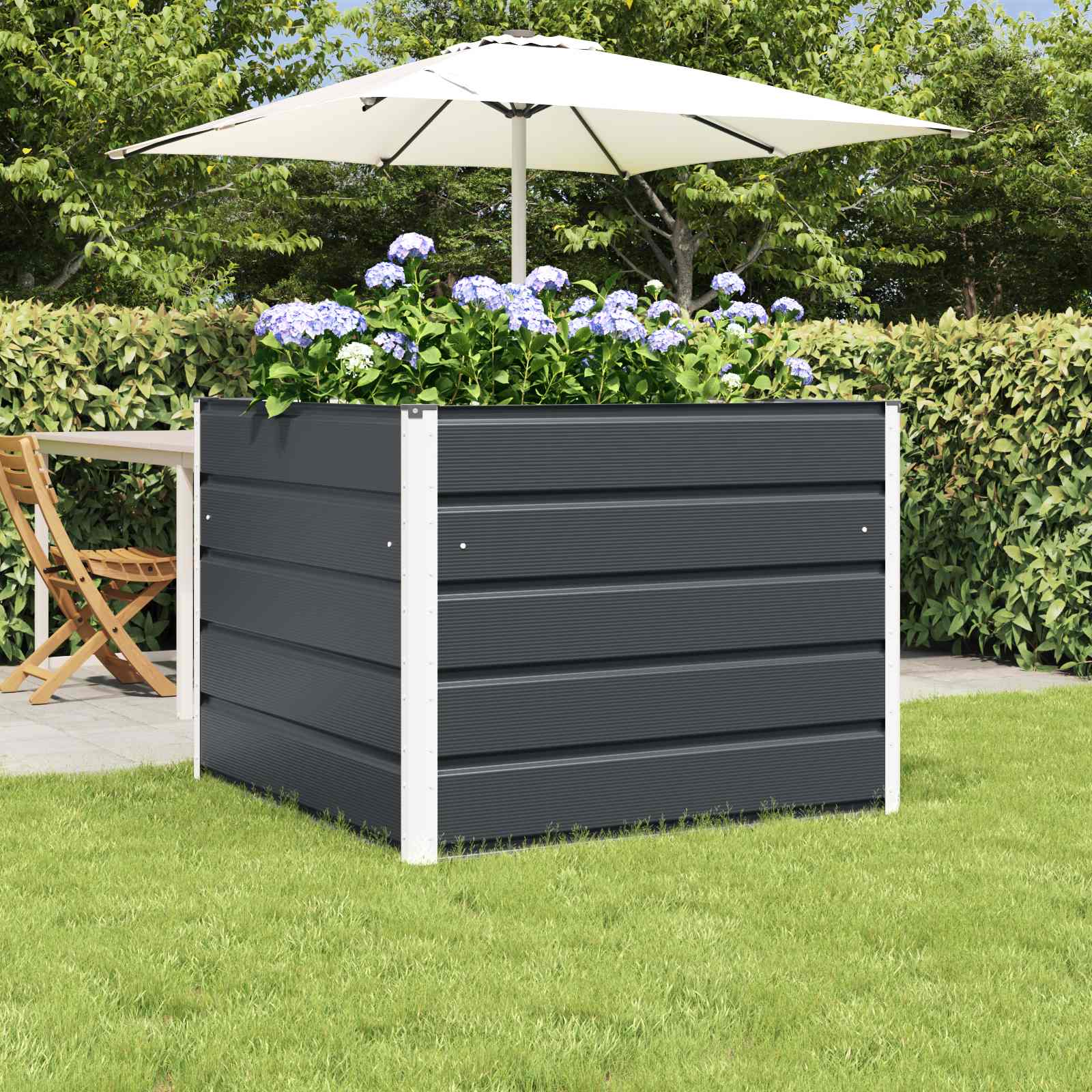 Vidaxl Planter X 75 Cm Steel, Stylish Garden And Terrace Planter, Modern , Durable Decoration, Minimalist Plant Holder