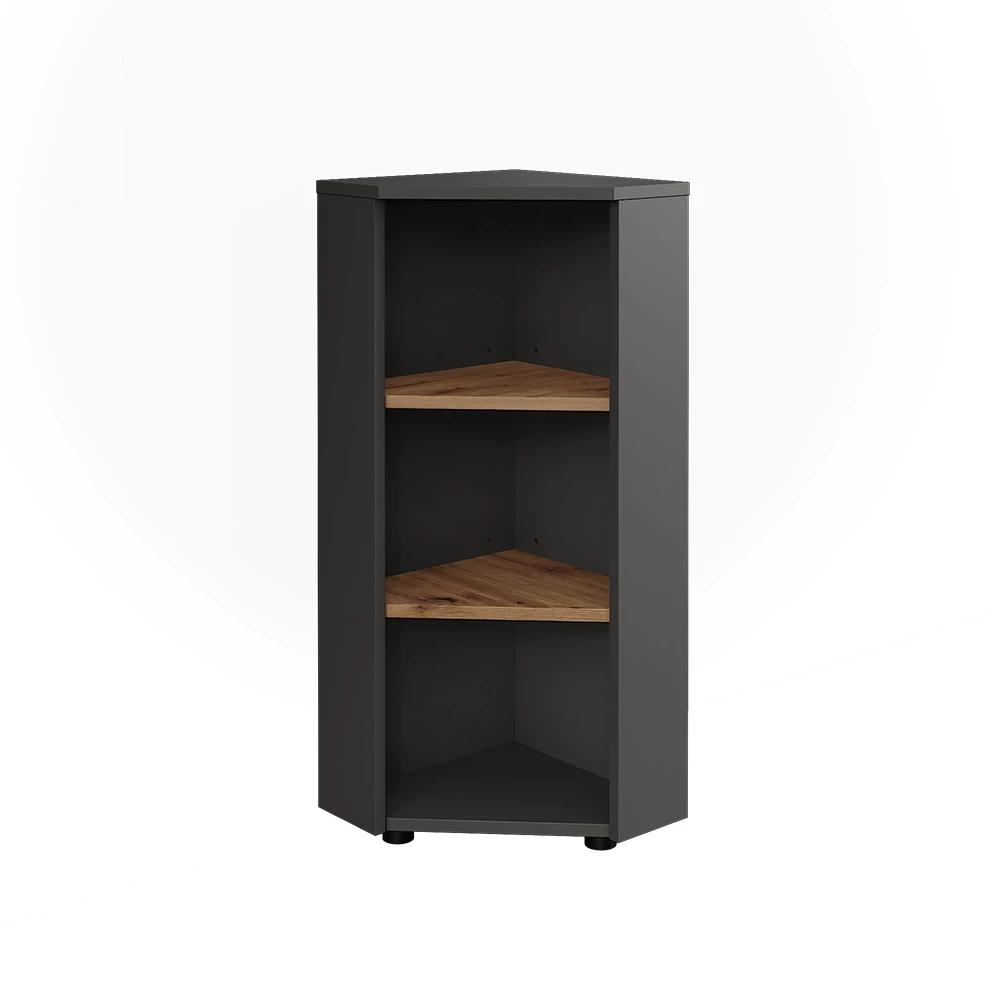 Image of Corner Cabinet Irma / 33 X 81 Cm, 3 Shelves, Bathroom Furniture, Bathroom Cabinet, Particle Board, 16 Mm