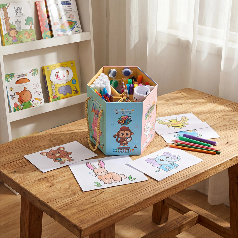 92pcs Art Set with Colouring Pencils and Watercolours