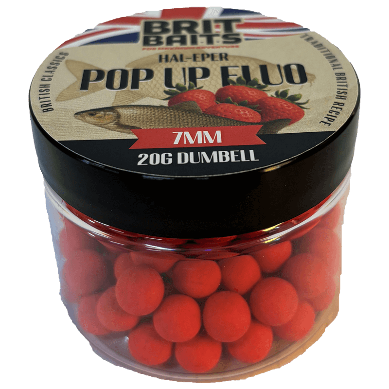 Image of Britbaits Pop Up Fluorescent Fish-strawberry 7mm