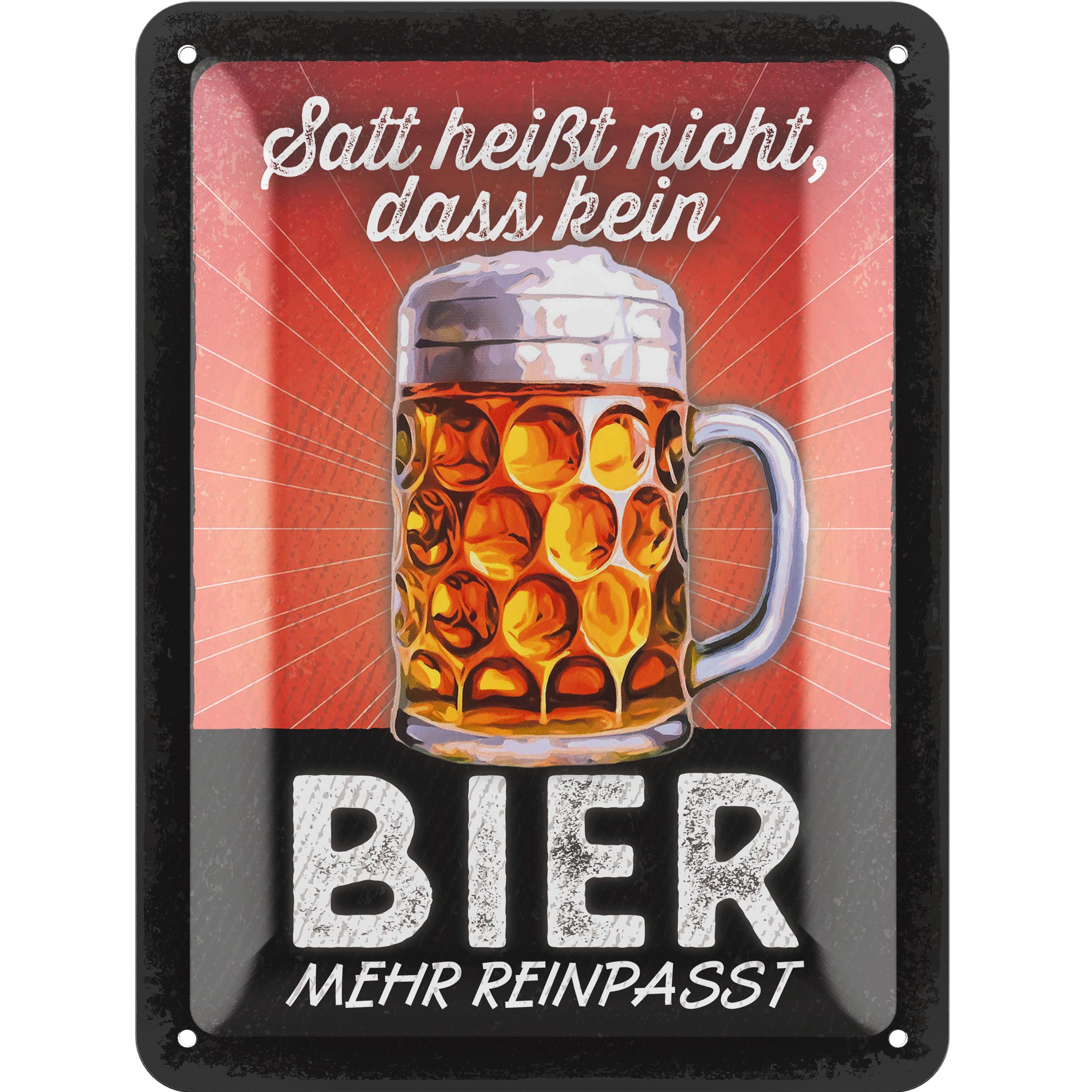 Image of Retro Tin Sign Beer Satisfied Thirst - Funny Signs With Sayings Decoration For Party Cellar, Dart Decoration For ' Table, Gift Idea For Dad On Father's Day, Vintage Metal Sign 15x20cm Classic Edition