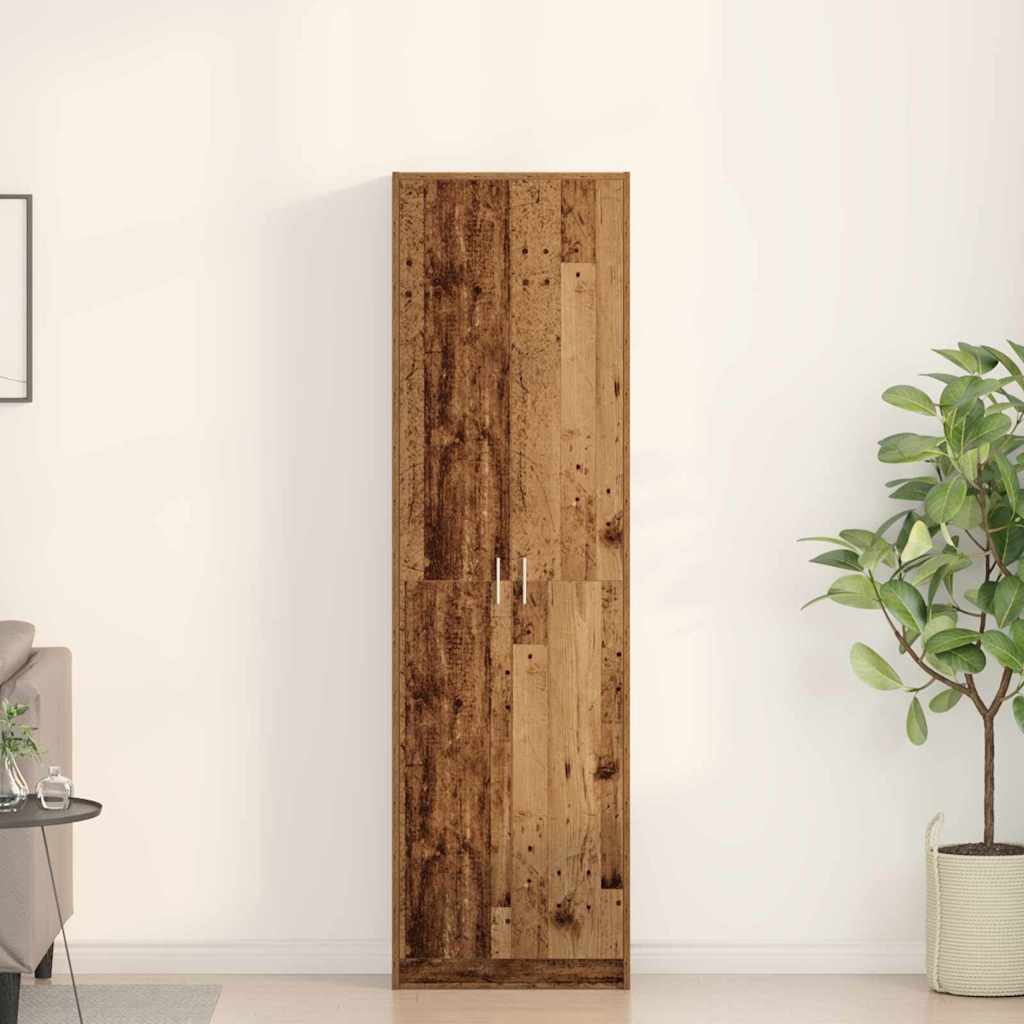 vidaXL Kledingkast met plank 55 x 25 x 189 cm Bewerkt hout, Slaapkamer, Moderne Kledingkast met Swingdeuren, Houten Materiaal, Ruime Opslag, Stijlvolle Kleedruimte