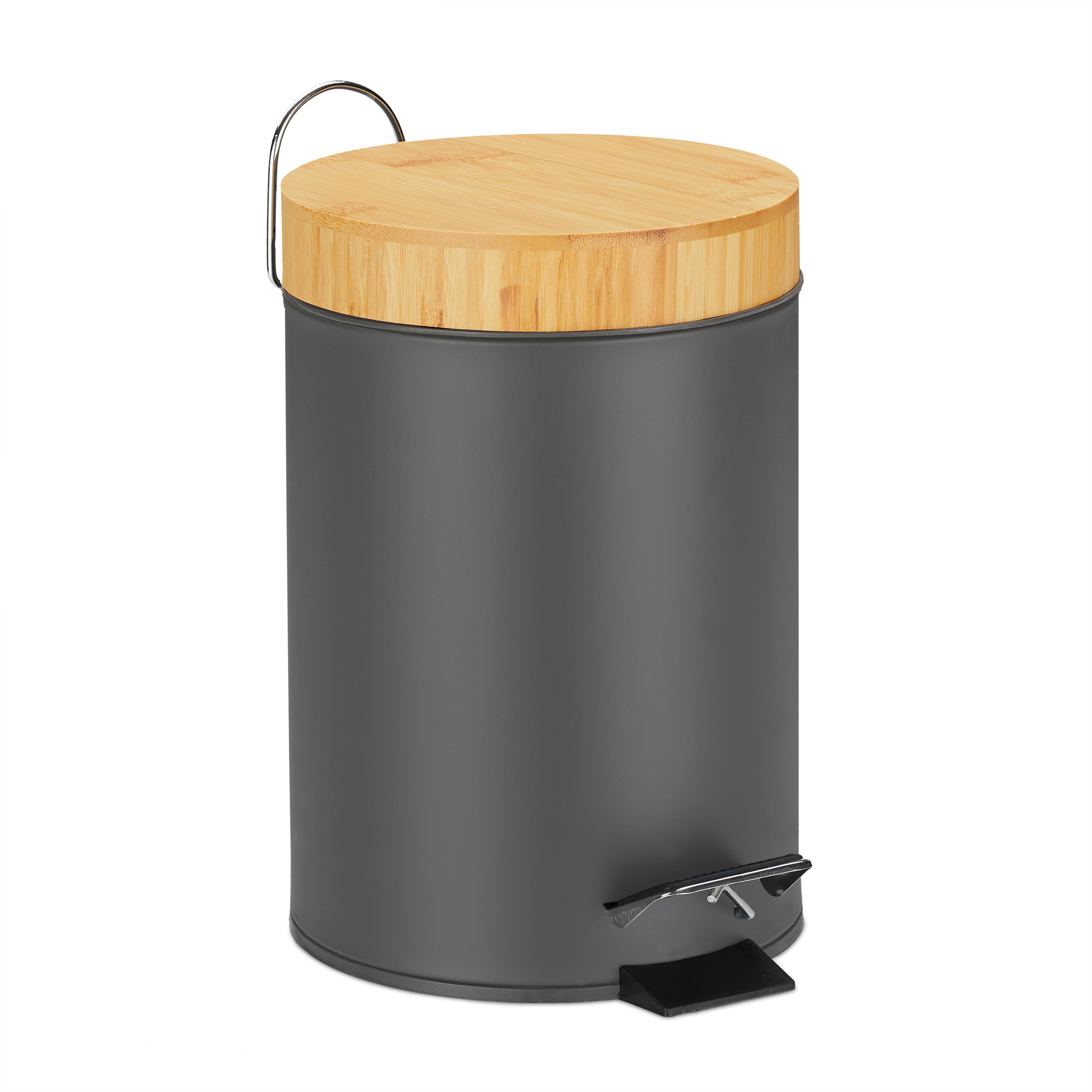 TEMU Bathroom Waste Bin In Gray - 3 L