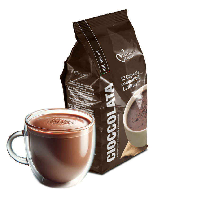 Image of Chocolate (96 Capsules) For Caffitaly, Tchibo, Cafissimo, 8 Packs Of 12 Capsules, Creamy Cocoa Drink With A Rich, Sweet And Enveloping Taste, Ideal For Adults And Children. (la Capsuleria)
