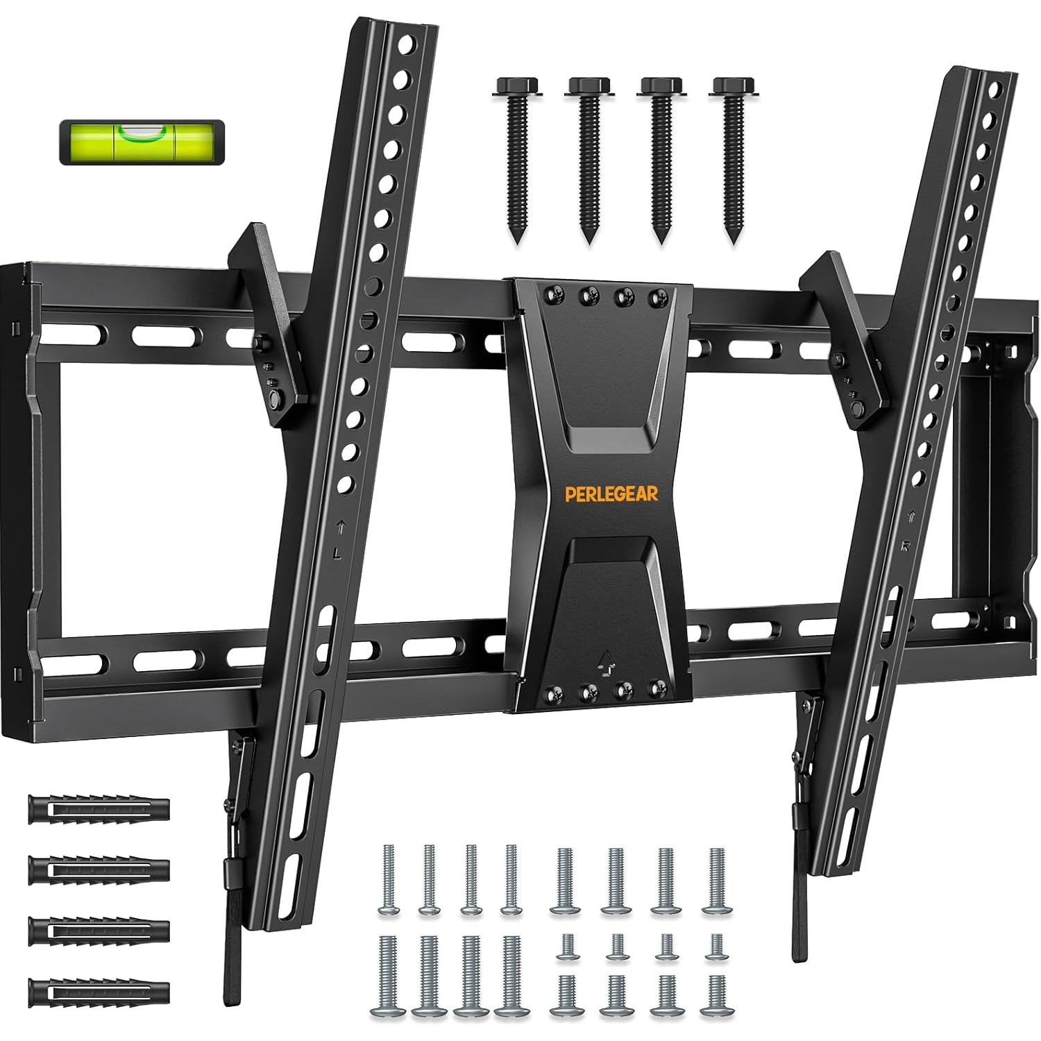Image of Tiltable Tv Wall Mount For 37-82 Inch Flat And Curved Tvs (up To 60 Kg, Vesa 600x400mm) – Universal Tv Bracket With Adjustable Tension Ropes