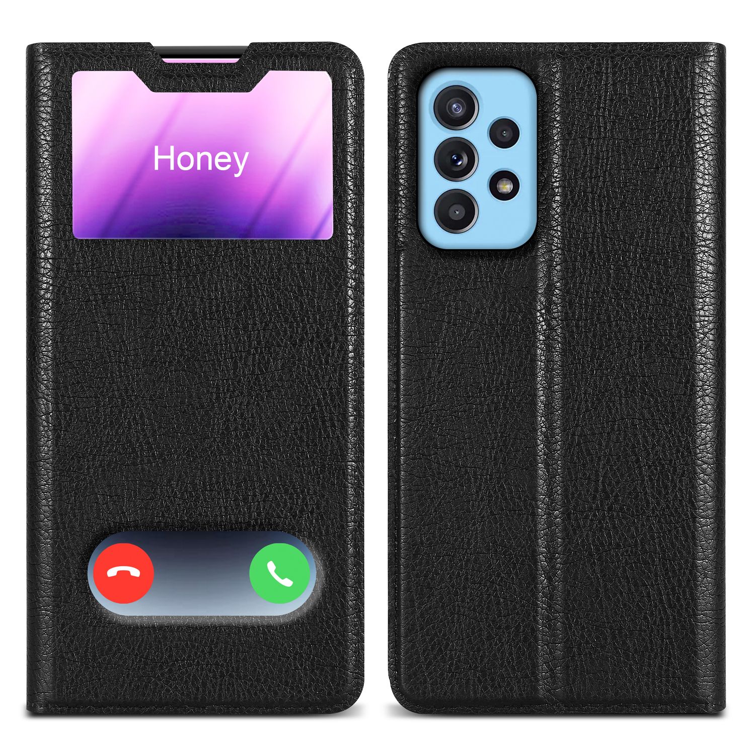 Case Compatible For Galaxy A52 (4g / 5g) / A52s Protective Cover With Magnetic Closure, Stand Function And 2 Viewing Windows Flip Case Cover Phone Case Foldable Book Bag