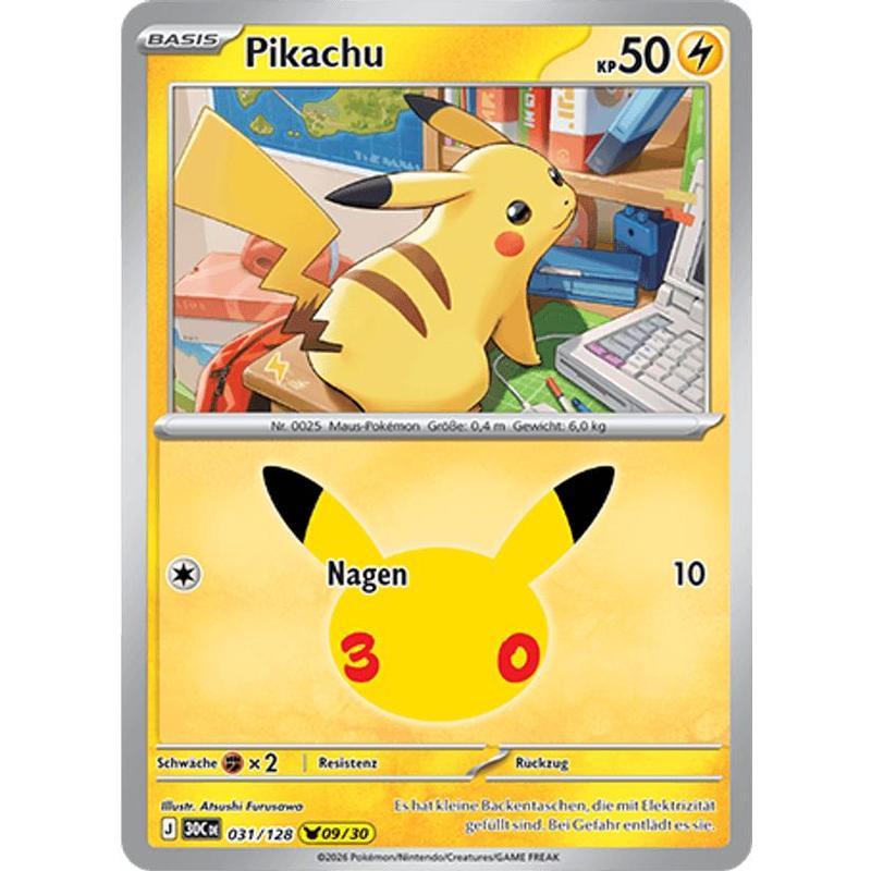 Image of Pikachu (031/128) 30 Years - Pikachu Rare