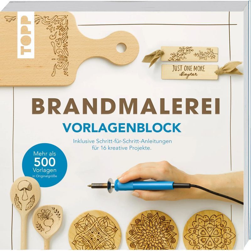 Image of Frechverlag (and Others): Pyrography. Template Block. Over 500 Full-size Templates. / Includes Step-by-step Instructions For 16 Creative Projects. / Paperback / German / 2025 / Frechverlag Gmbh