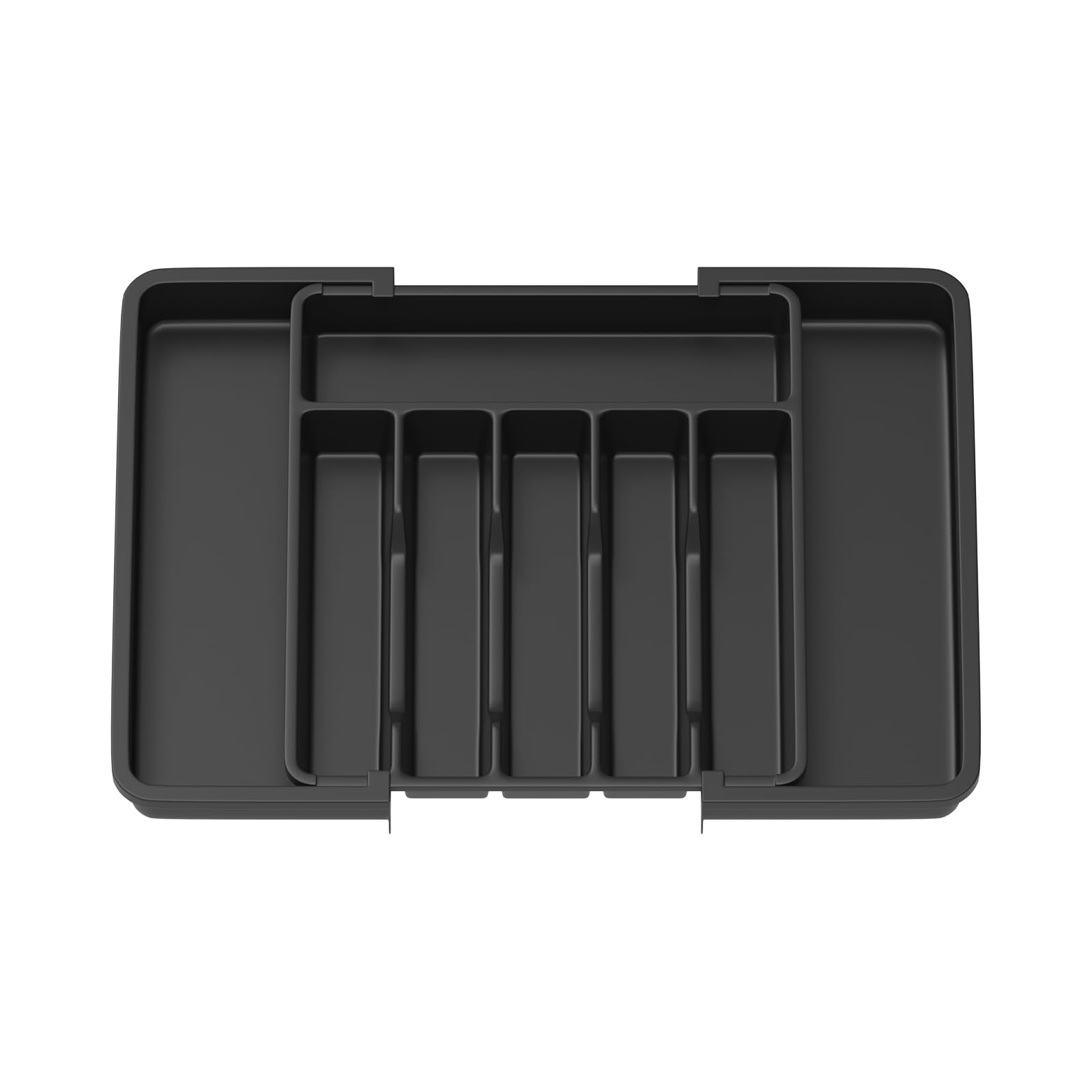 E-shop Besteckkasten für Schubladen, 8-Fach Schubladen Organizer aus Kunststoff (57x38 cm) – Verstellbarer Besteckhalter für Löffel, Gabeln, Messer –