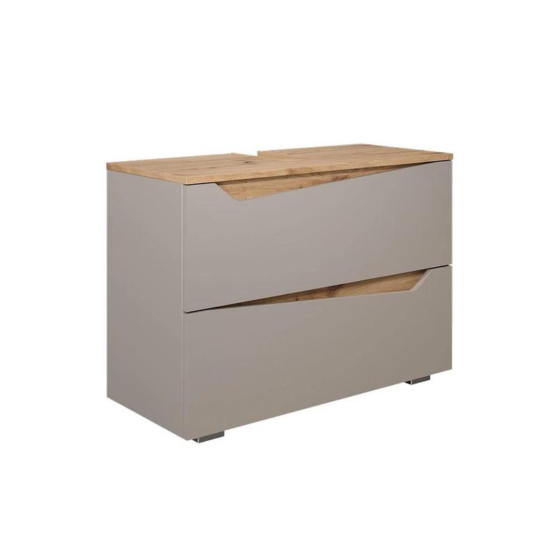 Image of Marelle 80 X 57.5 Cm Bathroom Vanity Cabinet With 2 Drawers, Under-sink Cabinet For Washbasin, Bathroom Furniture, 16mm Chipboard