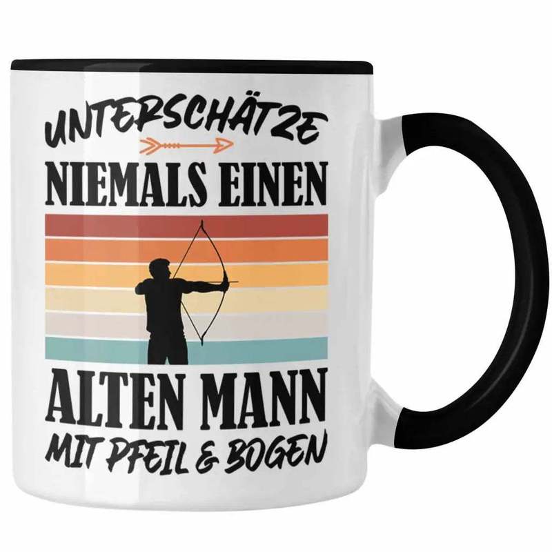 Archery Gift For Adults Mug - Never An Old Man With A Bow And Arrow - Men's Archery Sports