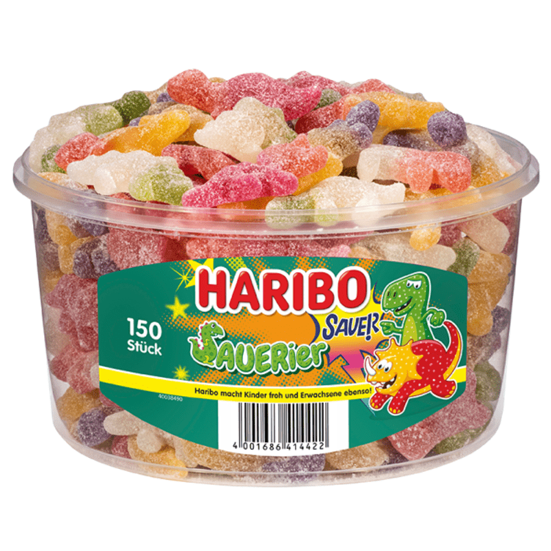 Haribo - Sour - Fruit Gum - Box With 150pcs - 1.35kg