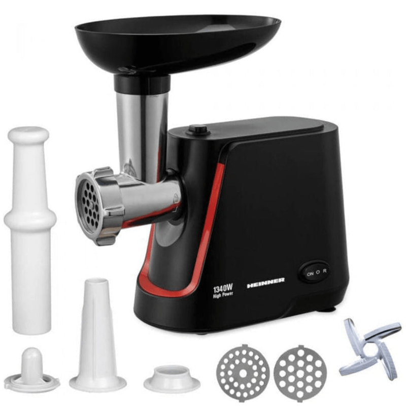 TEMU Mg-1250bk Meat Grinder – 1340w, 1.5 Kg/min, 2 Sides, Accessories For Sausages And , Reverse Function