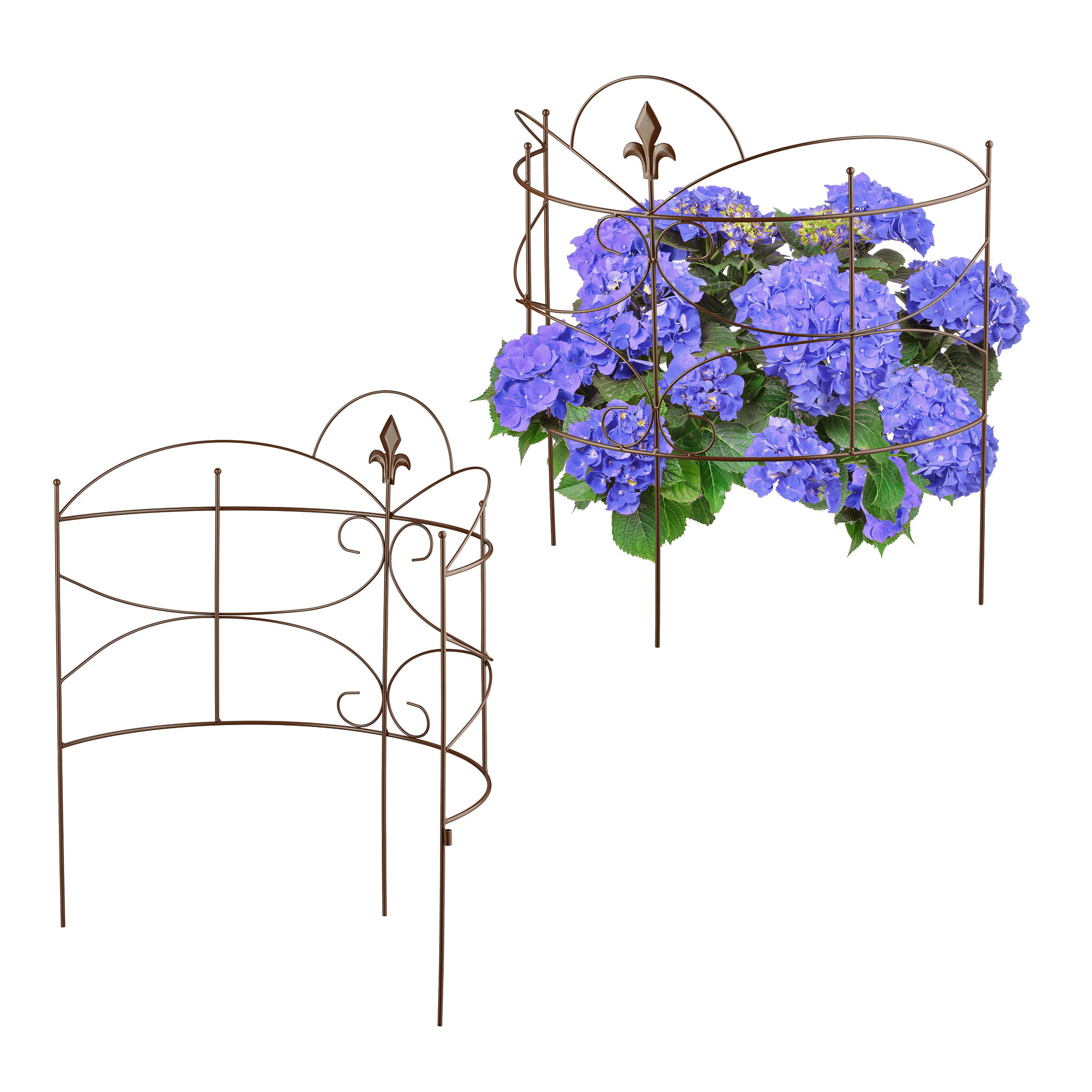 2 X Perennial Plant Holders In Brown - (w)53 X (h)59.5